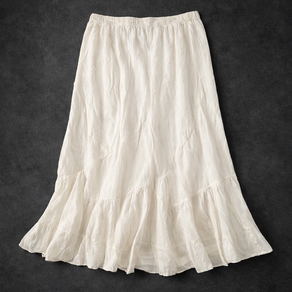 St. John's Bay Dresses & Skirts - . John’s Bay White Crinkle Midi Skirt – Women’s 1X